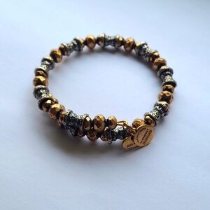 Alex and Ani two-tone Aztec wrap bracelet